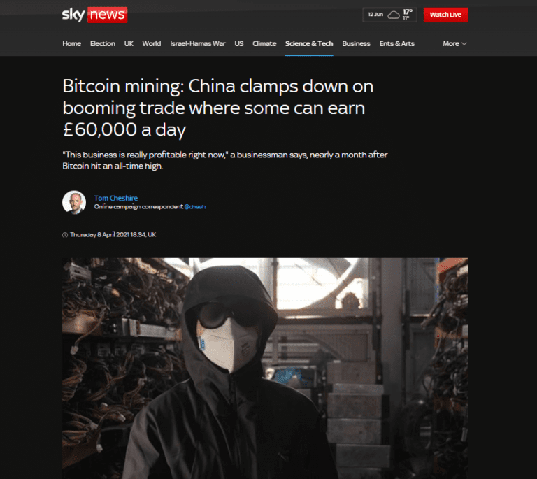 SkyNews - China clamps down on booming trade where some can earn £60,000 a day